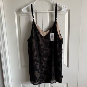 Torrid Black Floral Sheet Tank Top Size 3X